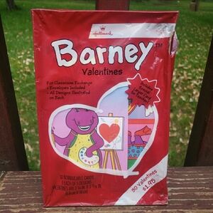 Vintage 1993 Hallmark Barney Valentine's Cards - Semi Sealed Original Packaging